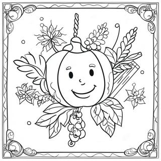 Festive Holiday Card Coloring Page 31293-25219