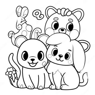 Fun Doodle Animals Coloring Page 312-250