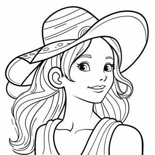 Nami With Straw Hat Coloring Page 31343-25259