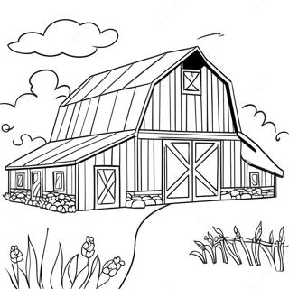 Charming Wisconsin Barn Coloring Page 31353-25267