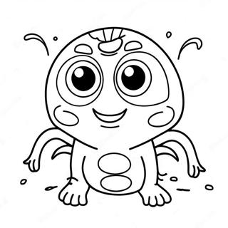 Happy Germ With Big Eyes Coloring Page 31363-25281