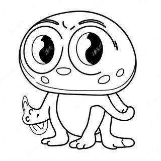 Happy Germ With Big Eyes Coloring Page 31363-25284