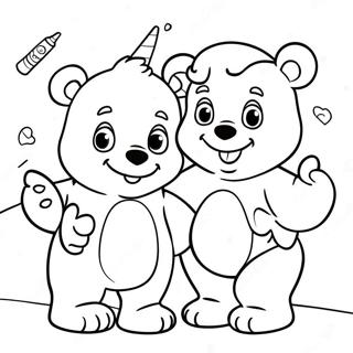 Cheerful Care Bear Cousins Coloring Page 31393-25299