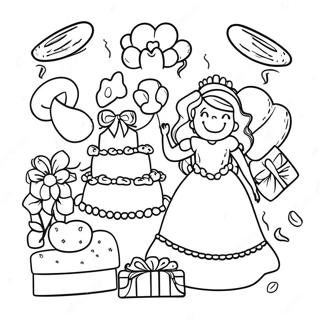 Bridal Shower Celebration Coloring Page 31442-25334