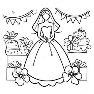 Bridal Shower Celebration Coloring Page 31442-25336