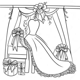 Elegant Bridal Shower Decorations Coloring Page 31443-25339