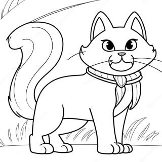 Brave Warrior Cat In Battle Coloring Page 31453-25345