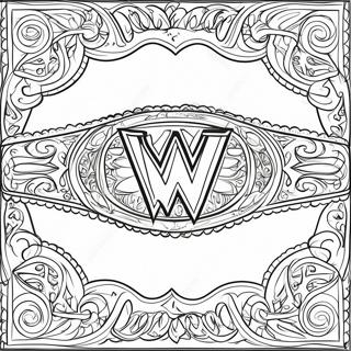 Colorful Wwe Belt Design Coloring Page 31513-25394