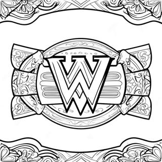 Colorful Wwe Belt Design Coloring Page 31513-25395