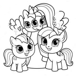 Twilight Sparkle With Friends Coloring Page 3152-2618