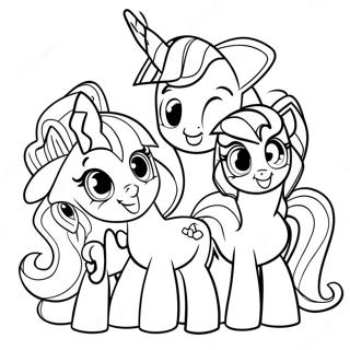 Twilight Sparkle With Friends Coloring Page 3152-2619