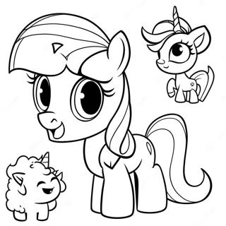 Twilight Sparkle With Friends Coloring Page 3152-2620