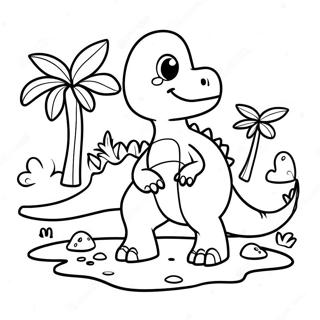 Dinosaur Easter Coloring Pages