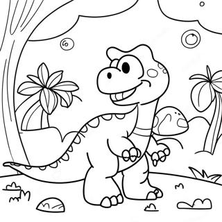 Dinosaur Easter Egg Hunt Coloring Page 31532-25406