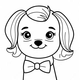 Barbie Dog With Bowtie Coloring Page 31542-25418