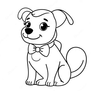 Barbie Dog With Bowtie Coloring Page 31542-25419