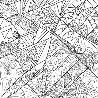 Colorful Triangle Patterns Coloring Page 31553-25425