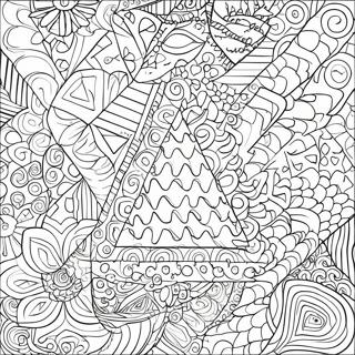 Colorful Triangle Patterns Coloring Page 31553-25426