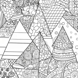 Colorful Triangle Patterns Coloring Page 31553-25428