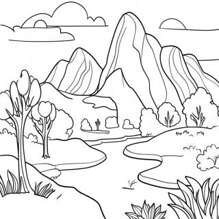 Detailed Fantasy Landscape Coloring Page 31563-25433