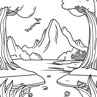 Detailed Fantasy Landscape Coloring Page 31563-25435