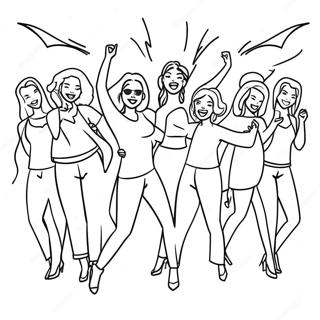 Empowered Women Celebrating Coloring Page 31573-25442