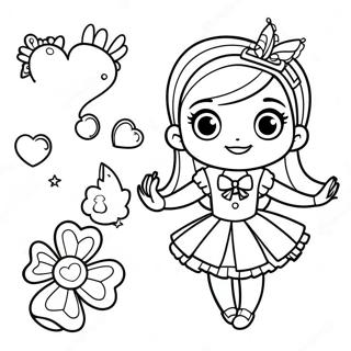 Ruby From Rainbow High In A Sparkling Dress Coloring Page 31583-25451