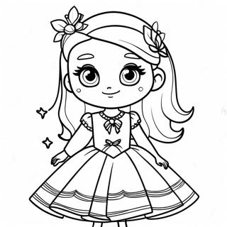 Ruby From Rainbow High In A Sparkling Dress Coloring Page 31583-25452