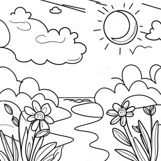 Day And Night Coloring Pages