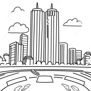 Twin Towers 9 11 Memorial Coloring Page 31602-25462