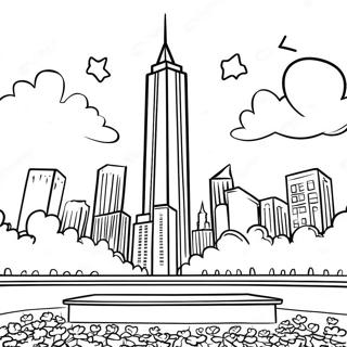 Twin Towers 9 11 Memorial Coloring Page 31602-25464