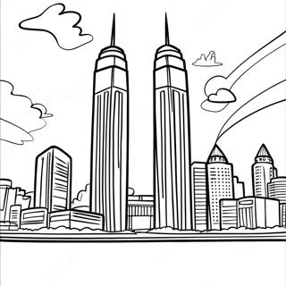 Peaceful Twin Towers Coloring Page 31603-25466