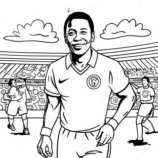 Pele Soccer Legend Coloring Page 31612-25471