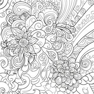 Colorful Drip Patterns Coloring Page 31623-25488