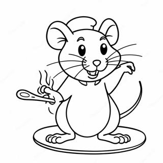 Remy The Rat Cooking Coloring Page 3162-2622