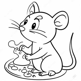 Remy The Rat Cooking Coloring Page 3162-2623