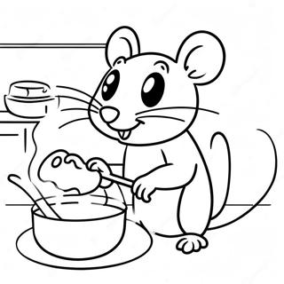 Remy The Rat Cooking Coloring Page 3162-2624