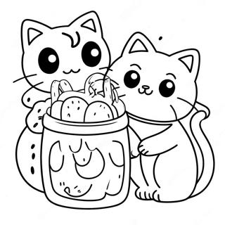 Adorable Cats Vs Playful Pickles Coloring Page 31653-25506