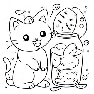 Adorable Cats Vs Playful Pickles Coloring Page 31653-25507