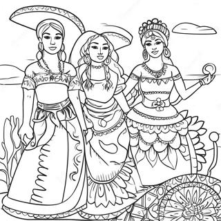 Hispanic Coloring Pages