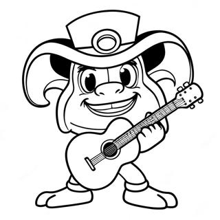 Lemmy Koopaling Playing Guitar Coloring Page 31683-25532