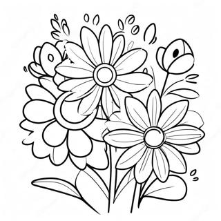 Spring Flowers Coloring Page For Toddlers 31692-25536