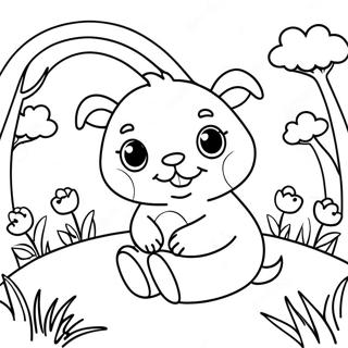 Cute Baby Animals In Spring Coloring Page 31693-25539