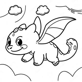 Toothless Flying In The Sky Coloring Page 31703-25546