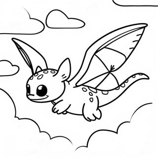 Toothless Flying In The Sky Coloring Page 31703-25547