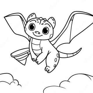 Toothless Flying In The Sky Coloring Page 31703-25548