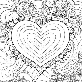 Black Love Heart Coloring Page 31712-25550