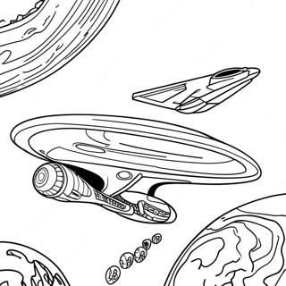 Starship Enterprise In Space Coloring Page 31743-25591