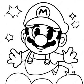 Mario Halloween Coloring Pages