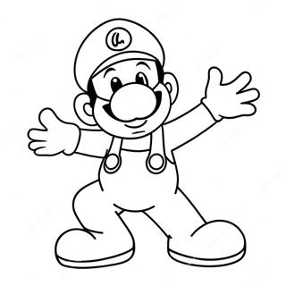 Luigi In A Spooky Costume Coloring Page 31753-25581